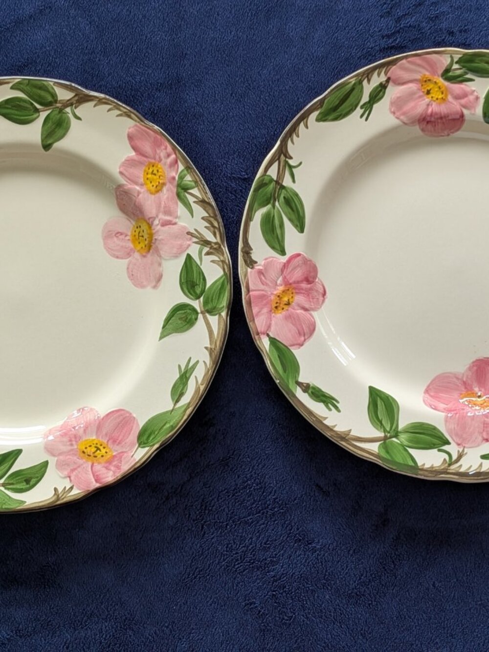 2 Vintage Franciscan Desert Rose Dinner Plates-USA - 10.5 inches- Round Stamp